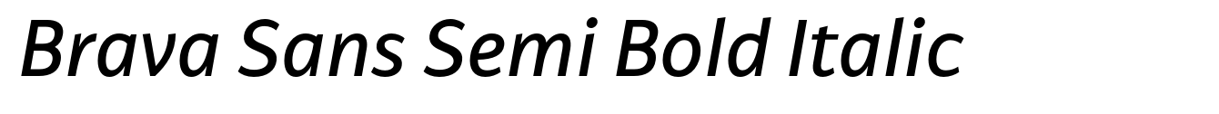 Brava Sans Semi Bold Italic image